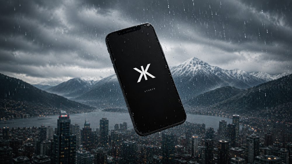 The Rekkon mark on a phone screen