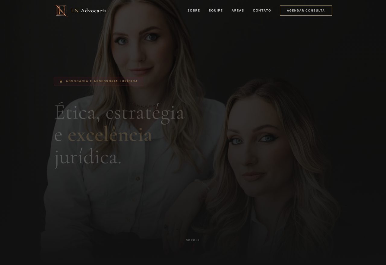 LN Advocacia e Assessoria website homepage